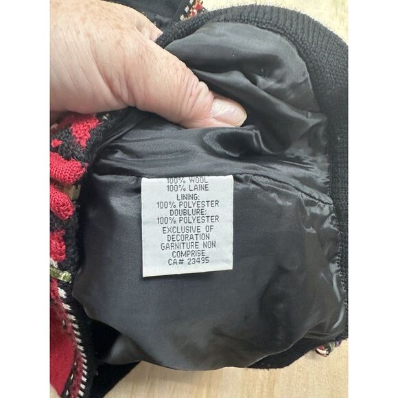 Icelandic Design Womens 100% Wool Zip Sweater Coat Sz L Wool Lined Hidden Pocket - Picture 3 of 8